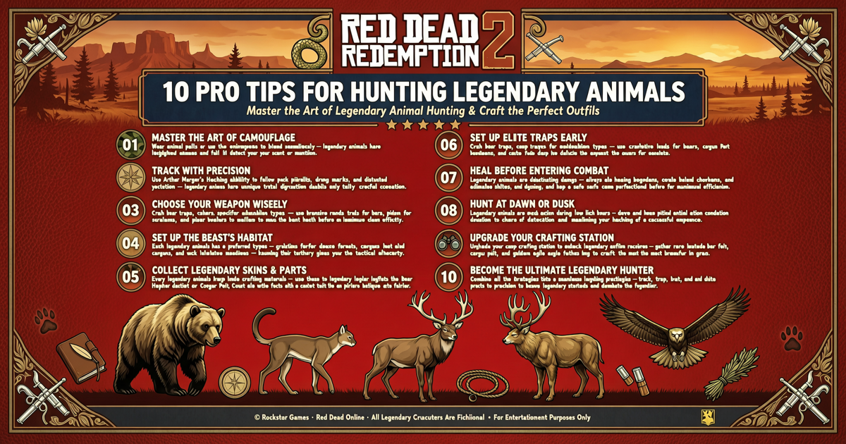Red Dead Redemption 2: 10 Pro Tips for Hunting Legendary Animals and Crafting the Perfect Outfit